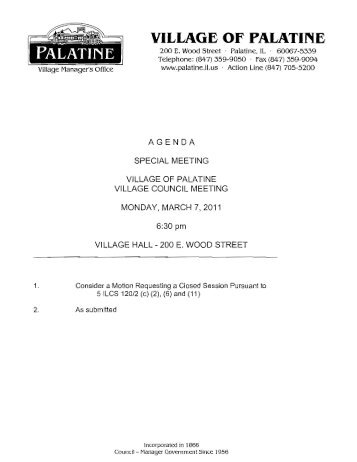 Accounts Payable Invoice Report - Village of Palatine