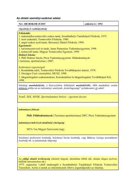 Bokor Judit CV.pdf - NymE - SEK