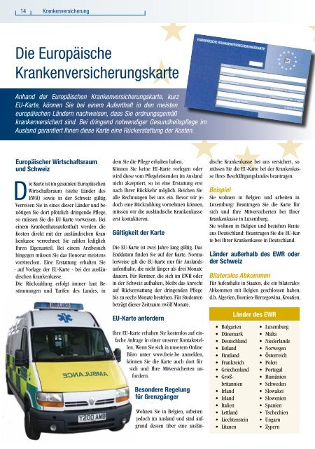 Profil des Lebens Nr.70 - Freie Krankenkasse