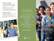 Transition Brochure - Sault College