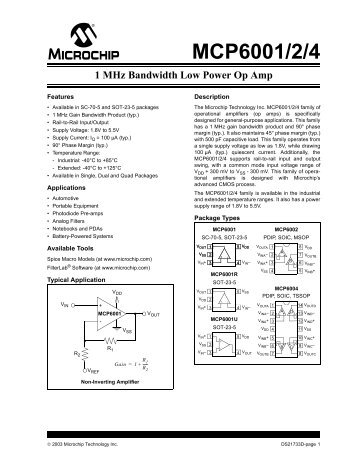 MCP6001/2/4 - Eshop-Rychle.cz
