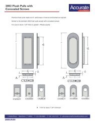 2002 Flush Pulls with Concealed Screws - Accurate Lock and ...