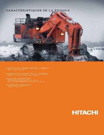 CARACTÃRISTIQUES DE LA EX2500-6 - Hitachi