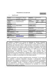 PROGRAMA DE ASIGNATURA I. Identificación Carrera Pedagogía ...