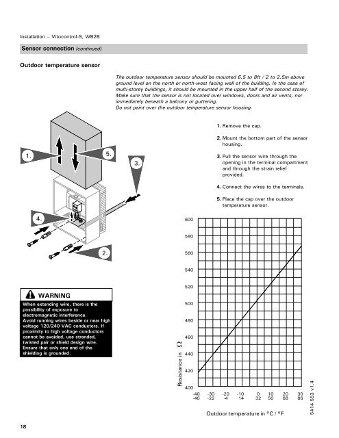 VITOTRONIC 100, HC1 VITOCONTROL-S, WB2B Installation and ...