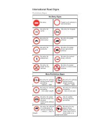 International Road Signs - AAA Oregon/Idaho