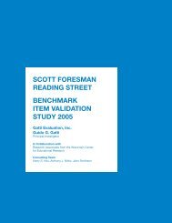 scott foresman reading street benchmark item validation ... - Pearson