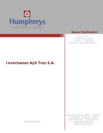 Inversiones AyS Tres S.A. - Humphreys