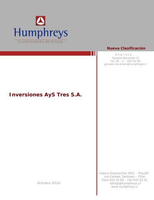 Inversiones AyS Tres S.A. - Humphreys