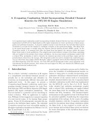 A G-equation Combustion Model Incorporating Detailed Chemical ...