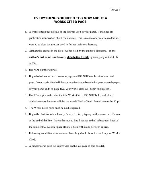 middle school research power mla style guide - Trumbull Public ...