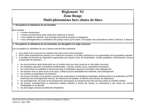 Règlement - Bagnères de Bigorre