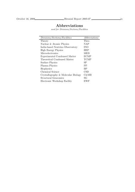 Biennial Report 2005-2007 - Saha Institute of Nuclear Physics