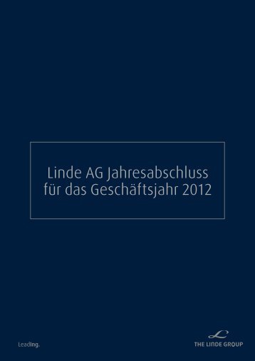 JAhresAbschLuss 2012 - The Linde Group