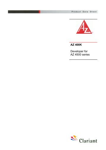 AZ 400K Developer for AZ 4500 series - FIRST