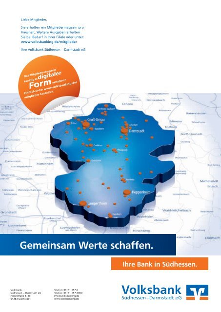 Mitgliedermagazin Ausgabe Februar 2013 - Volksbank Darmstadt