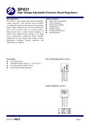 SP431 High Voltage Adjustable Precision Shunt Regulators