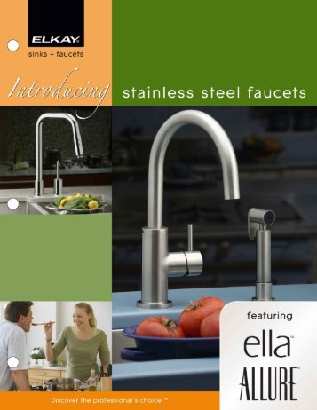 Stainless steel faucet brochure - Elkay