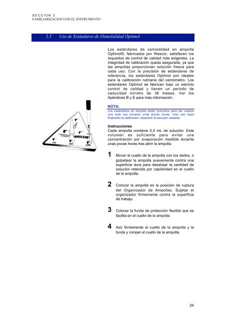 OSMOMETRO DE PRESION DE VAPOR MODELO ... - Wescor Inc.