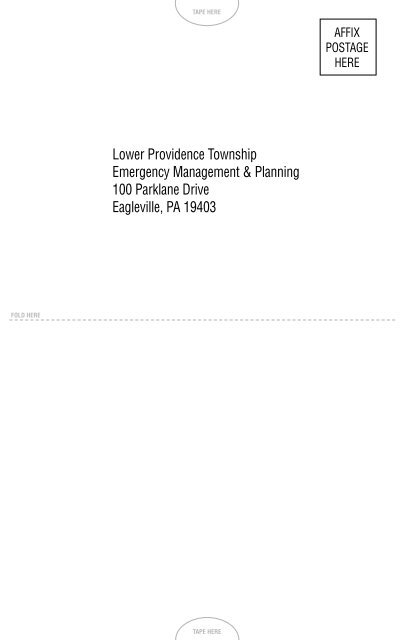 Lower Providence Township Emergency Preparedness Guide