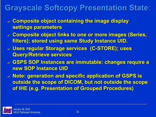 Consistent Presentation of Images - IHE in Europe