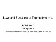 2. Thermodynamic Laws & Functions