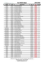 FLY ROD SALE JAN 2010