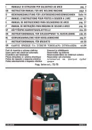 I -MANUALE DI ISTRUZIONI PER SALDATRICE AD ARCO pag. 2 ...