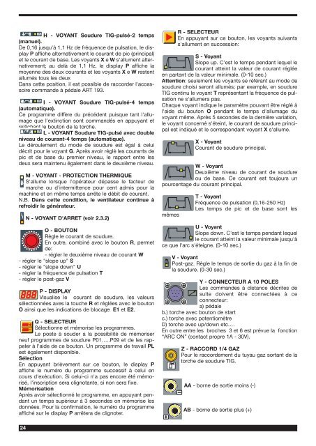 I -MANUALE DI ISTRUZIONI PER SALDATRICE AD ARCO pag. 2 ...