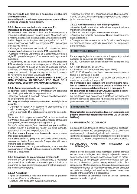 I -MANUALE DI ISTRUZIONI PER SALDATRICE AD ARCO pag. 2 ...