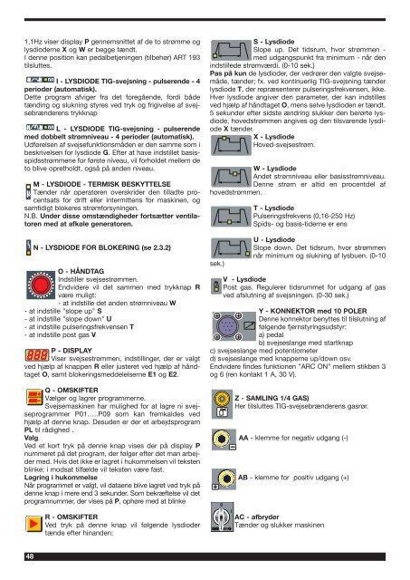 I -MANUALE DI ISTRUZIONI PER SALDATRICE AD ARCO pag. 2 ...