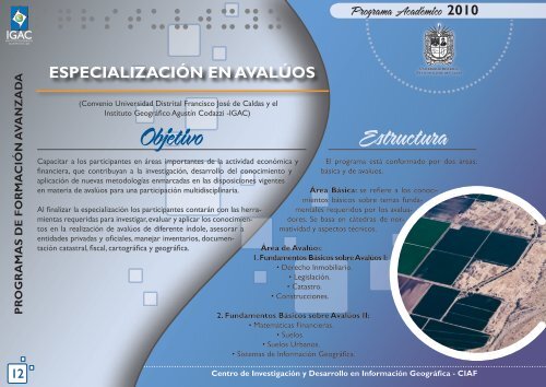 Especialización en Avalúos - Instituto Geográfico Agustín Codazzi