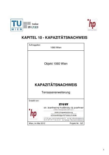 KapazitÃ¤tsnachweis 1 - Denkmalpflege TU-Wien