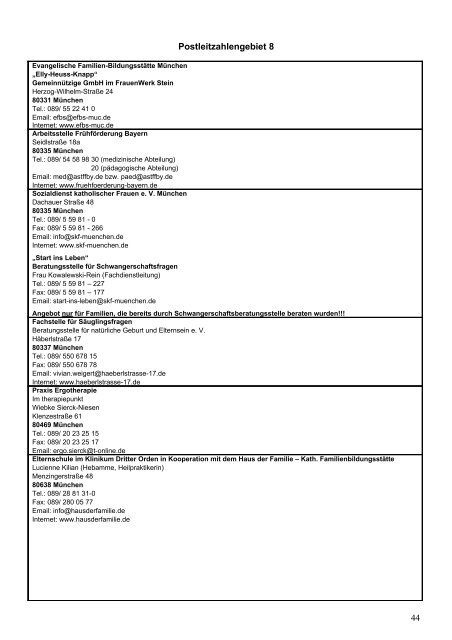 Anlaufstellen bei frühkindlichen ... - Dr. med. Dotzauer