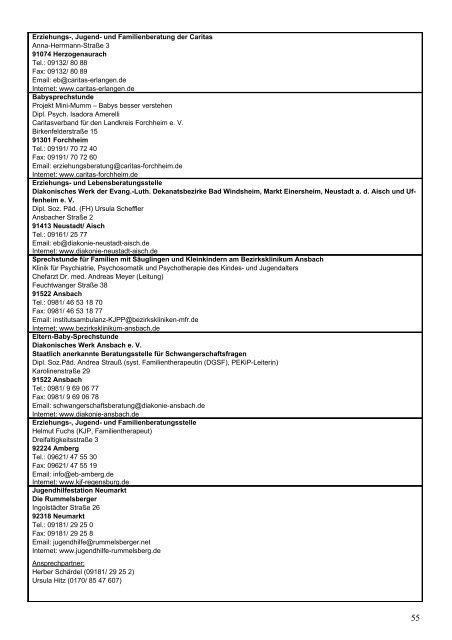 Anlaufstellen bei frühkindlichen ... - Dr. med. Dotzauer