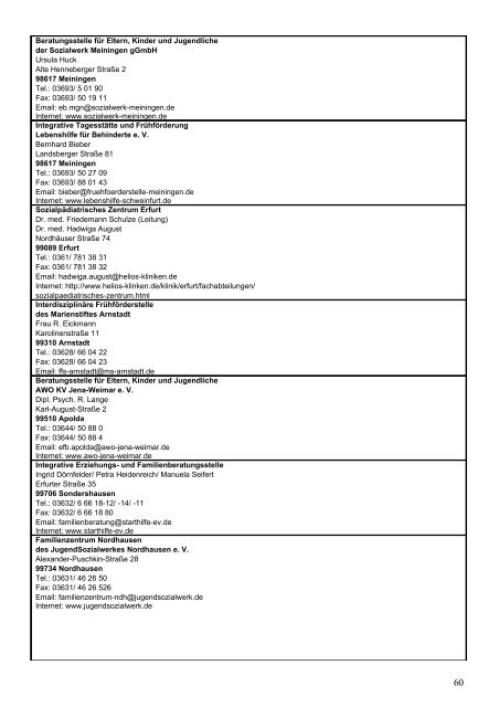 Anlaufstellen bei frühkindlichen ... - Dr. med. Dotzauer