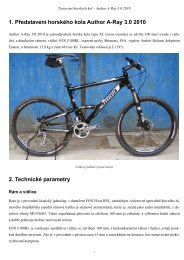 1. Představení horského kola Author A-Ray 3.0 ... - EURO BIKE sro