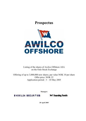 AWO Prospectus - COSL Drilling Europe AS