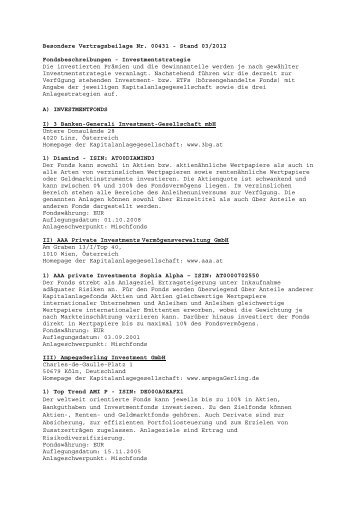 Stand 03/2012 Fondsbeschreibungen - Helvetia