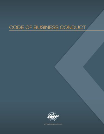 CODE OF BUSINESS CONDUCT - IMP Group