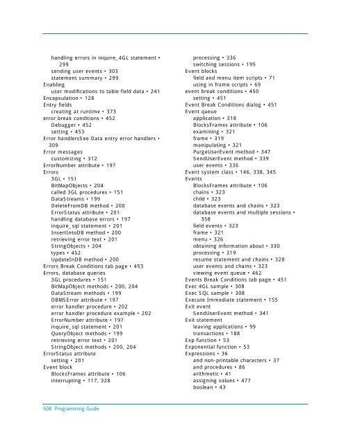 Programming Guide - Actian