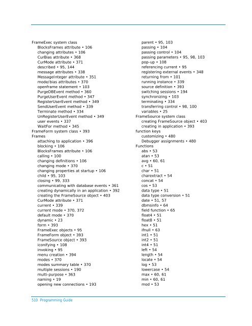 Programming Guide - Actian