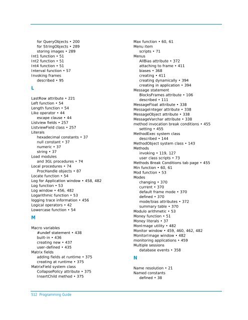 Programming Guide - Actian