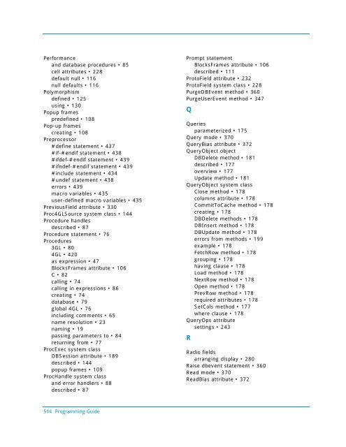 Programming Guide - Actian