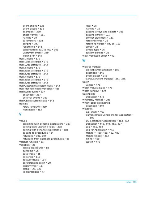 Programming Guide - Actian