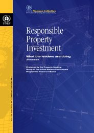 Responsible Property Investment - UNEP Finance Initiative