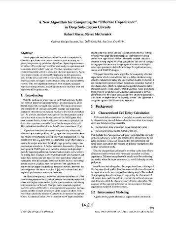 A New Algorithm For Computing The "effective Capacitance" In ...