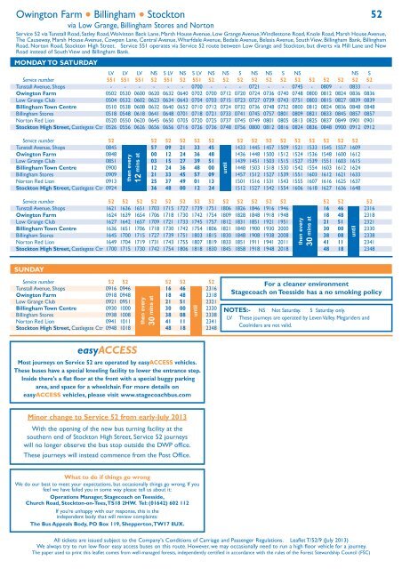 Owington Farm Billingham Stockton 52 Easyaccess Stagecoach Owington Farm Billingham Stockton 52 Easyaccess Stagecoach