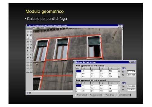 raddrizamento fotogrammetrico e trasformazione proiettiva - Circe