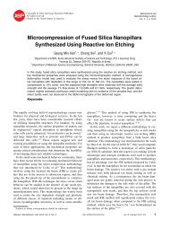 Microcompression of Fused Silica Nanopillars Synthesized Using ...